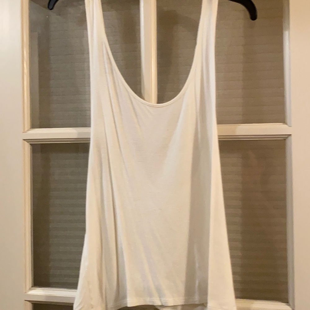 White low back tank